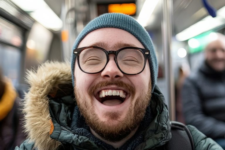 transportation-services-banner man smiling in a bus