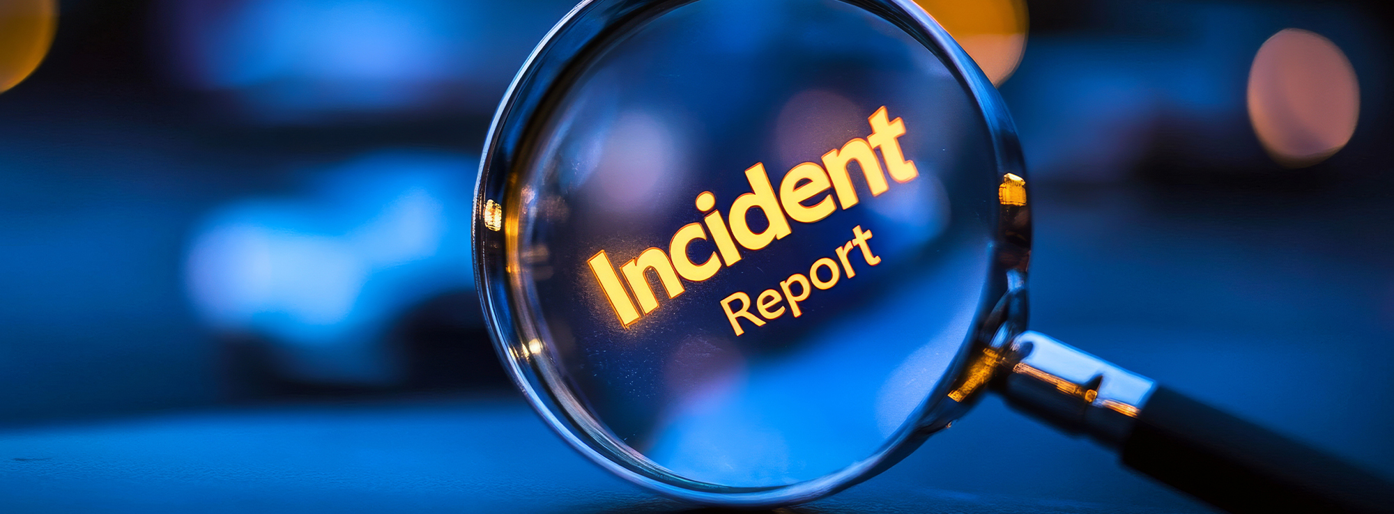 looking glass showing "incident report"